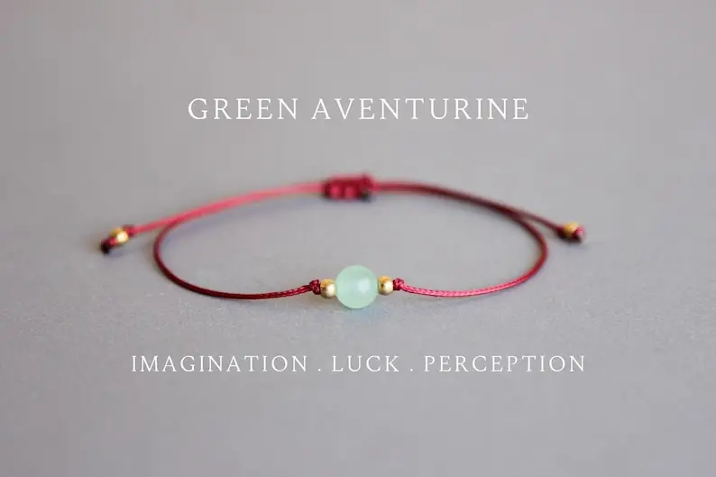 Coordinates Bracelet - Bracciale in cristallo di avventurina verde,