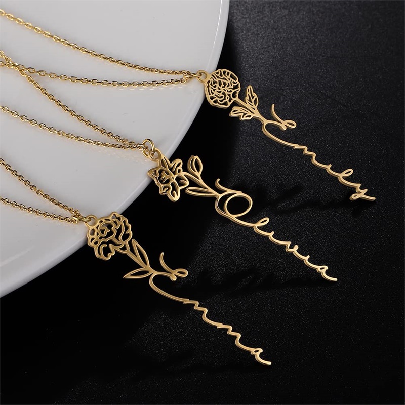 Collana con nome fiore di nasc - Birth Flower Necklace recensione e prezzo
